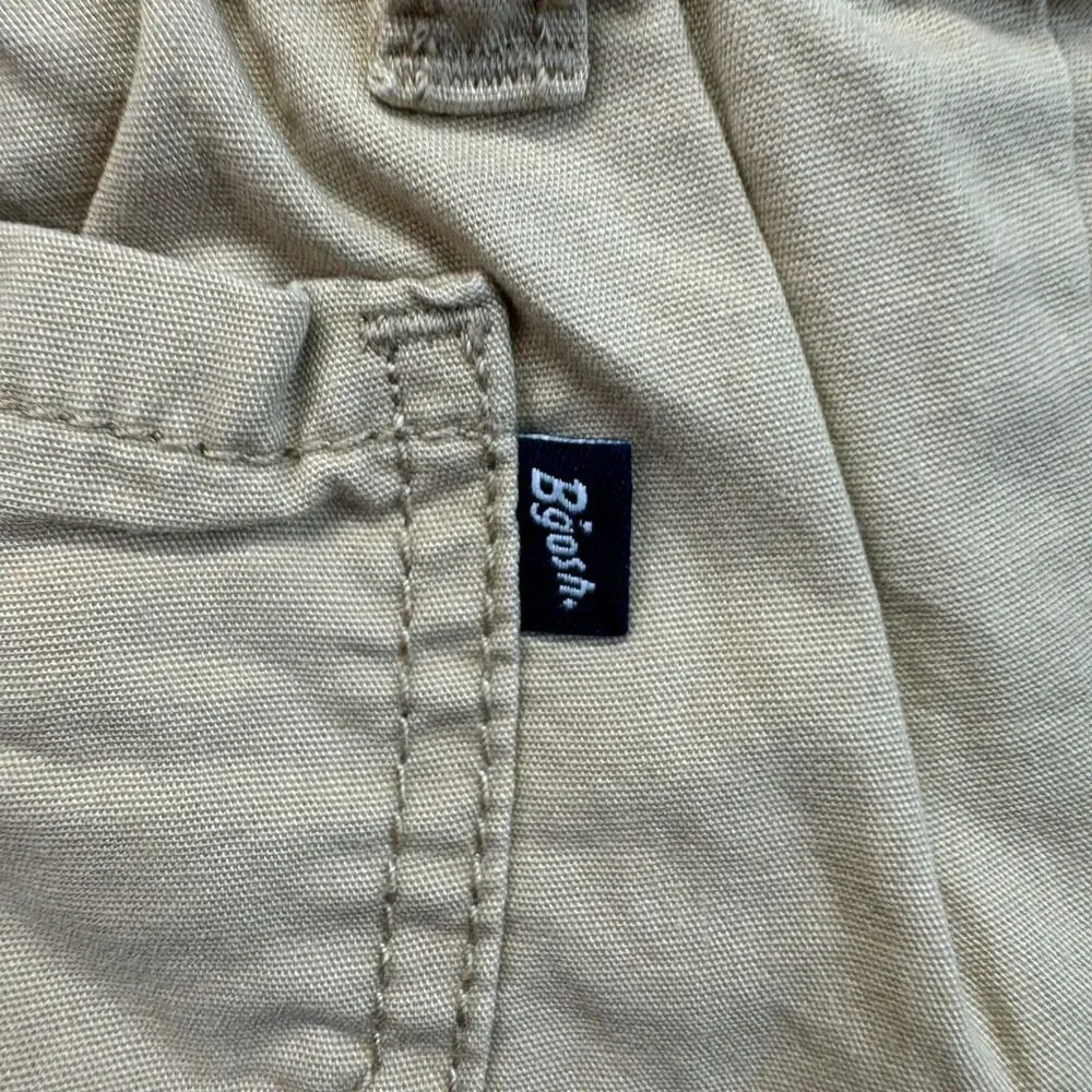 OshKosh Baby B'gosh Suspender Shorts Boy's 12 Months Overalls Brown Cargo NWT